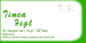 timea higl business card